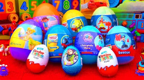 kinder surprise eggs opening and review toys story surprise eggs TV - YouTube