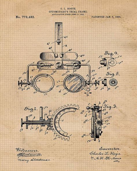 Optometry Eye Doctor Patent Poster Prints 6 Unframed Photos | Etsy