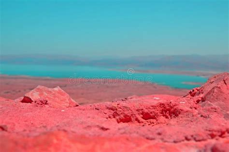 View on Dead Sea from Masada, Israel Stock Image - Image of masada ...