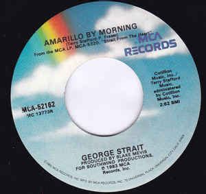 George Strait – Amarillo By Morning (1983, Gloversville Pressing, Vinyl ...