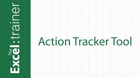 Excel-Based Action Tracker Tool - YouTube