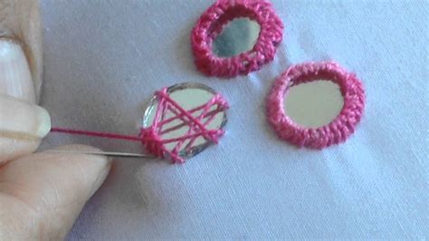 Hand Embroidery: Mirror Work. Not technically in English, but the video quality is very g ...