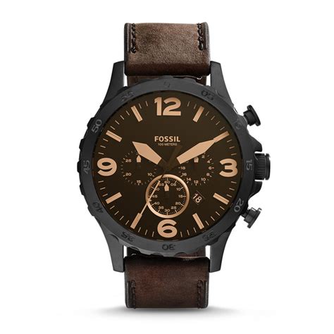 JR1487 - Nate Chronograph Leather Watch - Brown