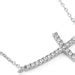 Silver Cross Necklace Women With Diamonds, Small Cross Necklace, Silver CZ Necklace, Dainty ...