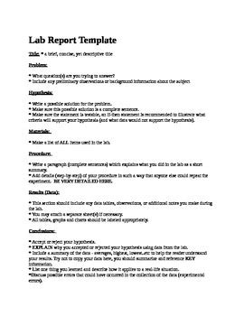 😝 Lab report format high school. How to Write a Lab Report for High ...