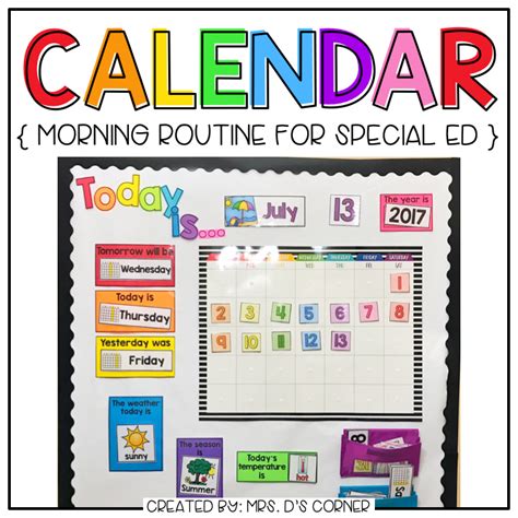 Interactive Calendar and Calendar Mat ( for the Special Needs Classroom ...