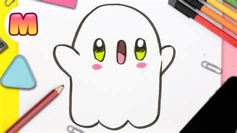 COMO DIBUJAR FANTASMA KAWAII 😊FACIL DE APRENDER 😊 Dibujos kawaii ...