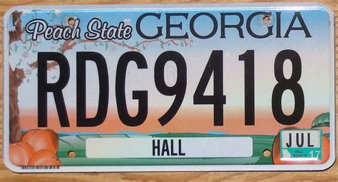 2017 Georgia – New Colorful base vg | Automobile License Plate Store ...