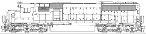 Train EMD SD60 - drawings, dimensions, figures | Download drawings ...