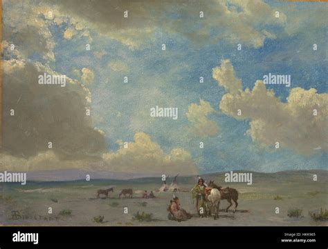 Albert Bierstadt - Indian Encampment Stock Photo - Alamy