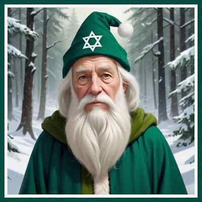 30 Custom Green Hanukkah Santa Personalized Address Labels | eBay