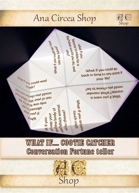 Printable Origami Fortune Tellerwhat If.... - Etsy in 2022 | Diy party ...