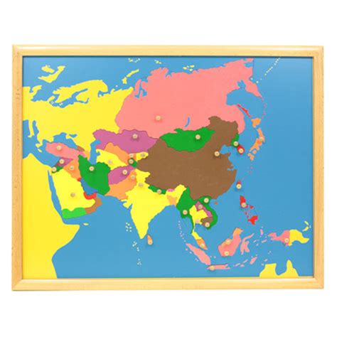 Asia Puzzle Map Montessori materials | Thinkamajigs