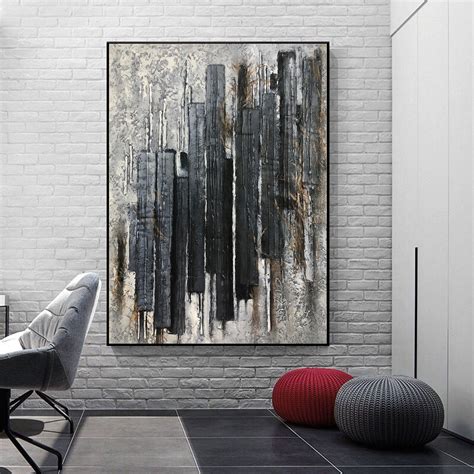 Large Canvas Wall Art Black Painting Black Abstract Wall - Etsy New Zealand