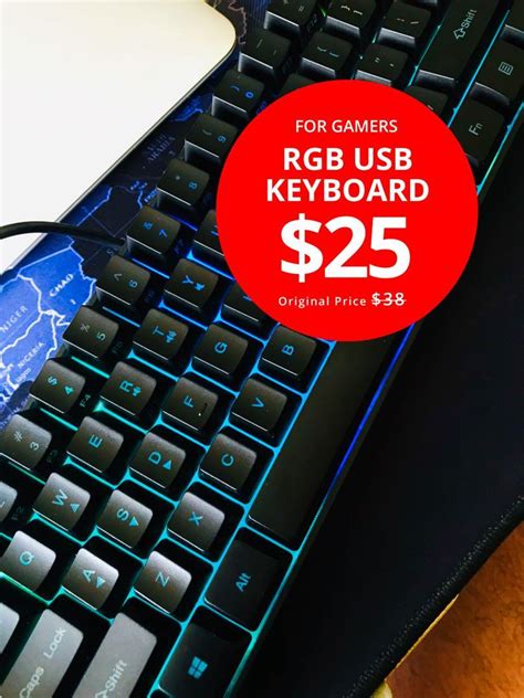 RGB Gaming Keyboard (USB), Computers & Tech, Parts & Accessories, Computer Keyboard on Carousell