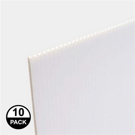 Coroplast 48 in. x 96 in. x 0.157 in. (4mm) White Corrugated Twinwall ...