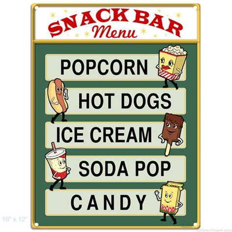 Pin by Steven Cone on Nostalgia Diner Decor | Snack bar menu, Snack bar ...