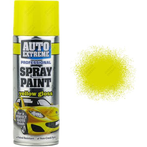 H-Quality 6X400ML Yellow Gloss Spray Paint Aerosol Can Auto Extreme ...