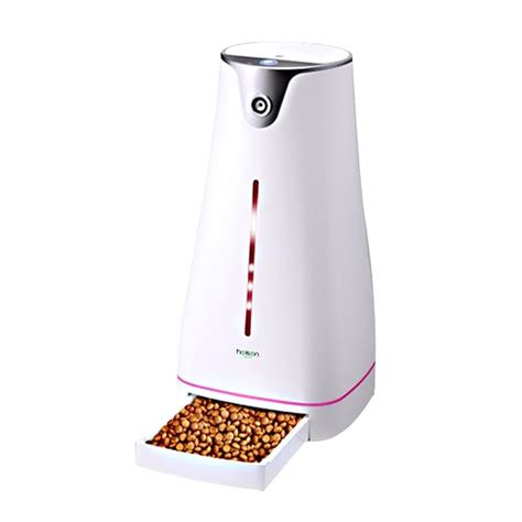 WIFI Automatic Pet Food Dispenser with Camera Speaker Night Light, Smart Pet Feeder for Dogs ...