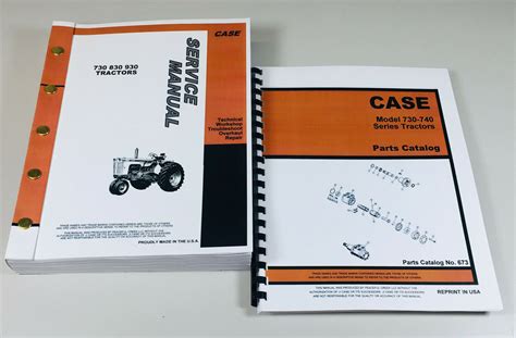 CASE 730 731 732 733 734 TRACTOR SERVICE REPAIR MANUAL PARTS CATALOG A | Peaceful Creek