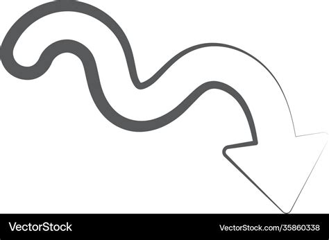 Curly arrow Royalty Free Vector Image - VectorStock