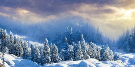 Winter landscape illustration digital art background fantasy wallpaper ...