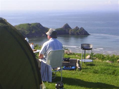 Caravans & Camping | Three Cliffs Bay Holiday Park - Gower Camping