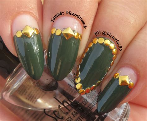 Green & gold nails / nail art | Nails, Fabulous nails, Fun nails