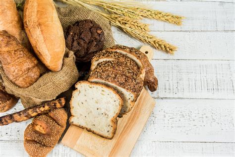 bakery on wood white background different types of bread 8118444 Stock Photo at Vecteezy