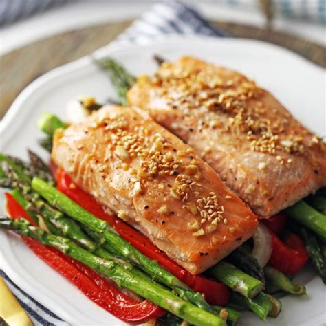 Sheet Pan Baked Salmon with Asparagus - Yay! For Food