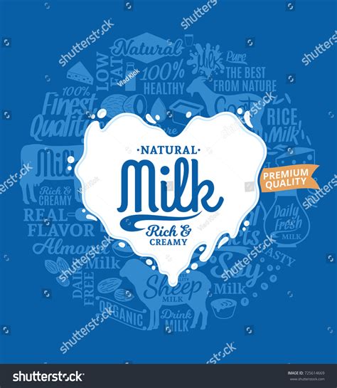 Vector Milk Logo Stock Vector (Royalty Free) 725614669 | Shutterstock