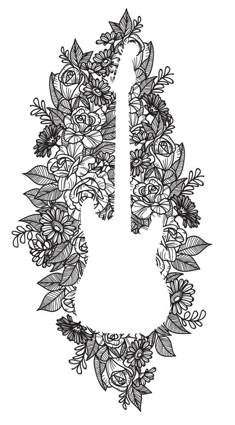 Guitar Sketch Tattoo