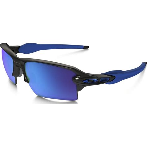 Oakley Sport Flak 2.0 XL Polished Black Sunglasses Sapphire Iridium OO9188-23 – Sportique