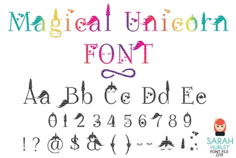 Magical Unicorn Font - So Fontsy