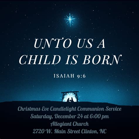 Christmas Eve Candlelight Communion Service – Allegiant Church & Creative Ministries