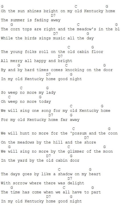 My Old Kentucky Home Mandolin / Tenor Banjo Tab - Tenor Banjo Tabs