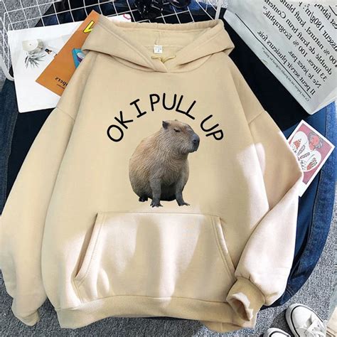 Sweatshirt Streetwear Clothes | Ok Pull Capybara Hoodie | Capybaras Sweatshirt - Man - Aliexpress