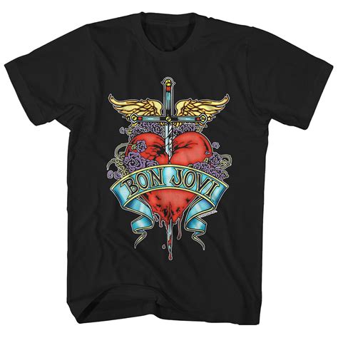 Bon Jovi T-Shirt | Heart & Dagger Logo Bon Jovi T-Shirt