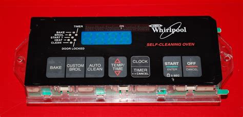 Part # 3196244 | 8053985 - $59 Whirlpool Oven Control Board (used, overlay fair - Black)