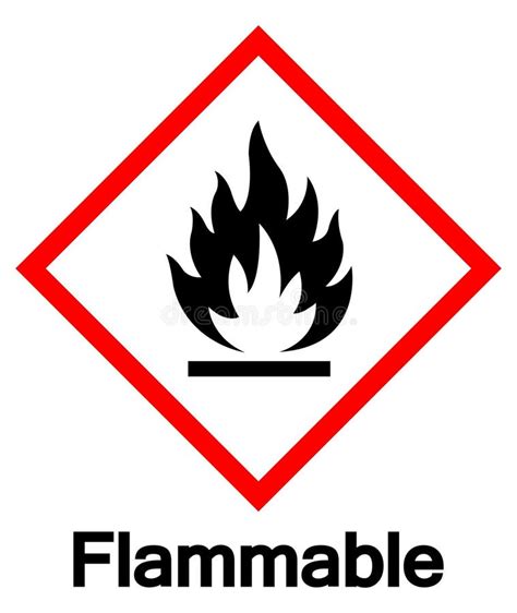 GHS Flammable Hazard Symbol Sign, Vector Illustration, Isolate on White Background, Label .EPS10 ...