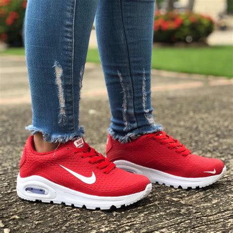 Fajarv: Zapatos Nike Rojos Para Mujer