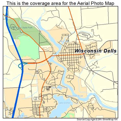 Aerial Photography Map of Wisconsin Dells, WI Wisconsin