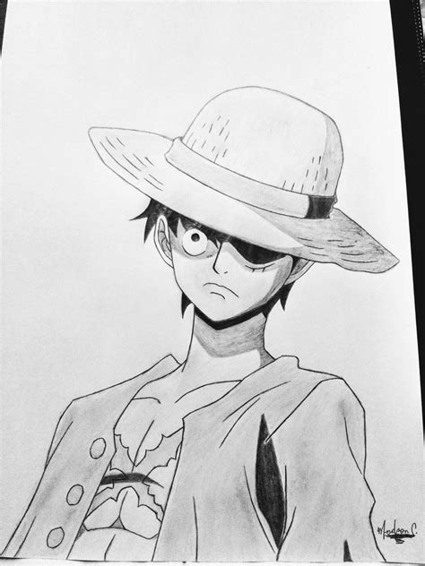 MONKEY D. LUFFY FROM ONE PIECE | Anime sketch, Anime character drawing, Naruto sketch drawing