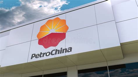 PetroChina Logo on the Modern Building Facade. Editorial 3D Rendering Editorial Photography ...