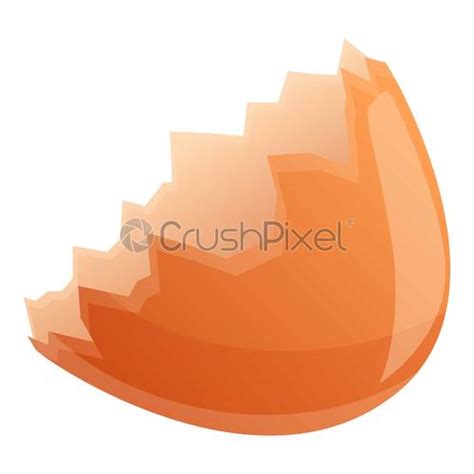 Egg shell icon, cartoon style - stock vector 3362469 | Crushpixel