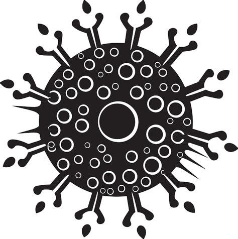 Premium Vector | The intricate micro universe virus black in art virus ...