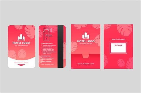 Free Vector | Gradient hotel key card template