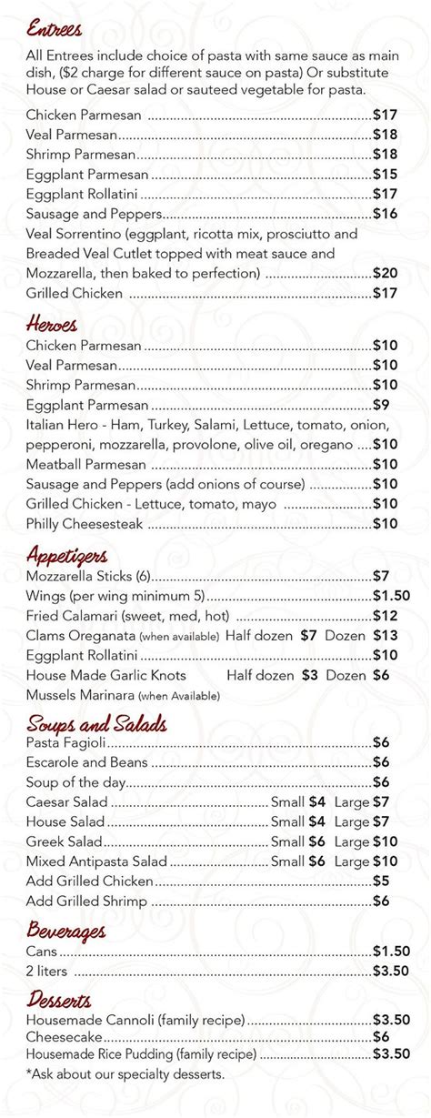 D'Angelo's | Menu