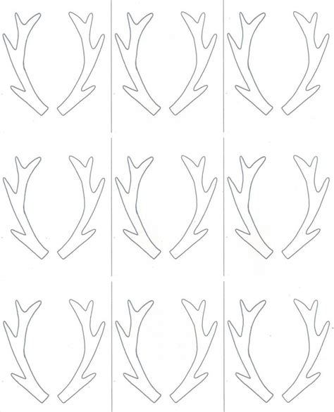 Birch Slice Antler Ornaments + Printable | Reindeer | Christmas - Reindeer Antlers Template Free ...