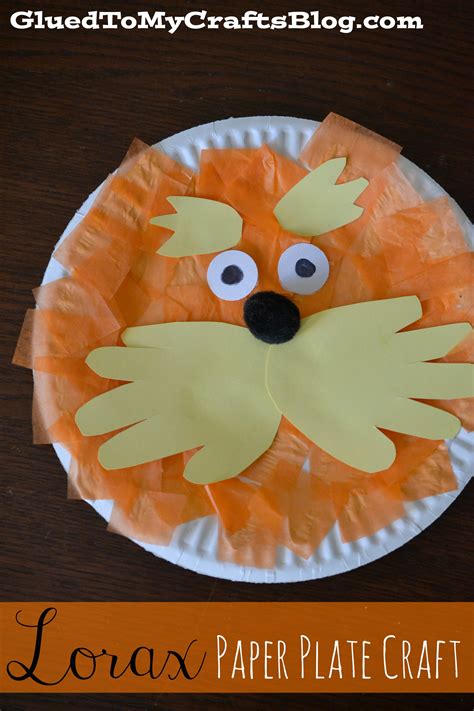 Lorax Paper Plate Craft - A Night Owl Blog